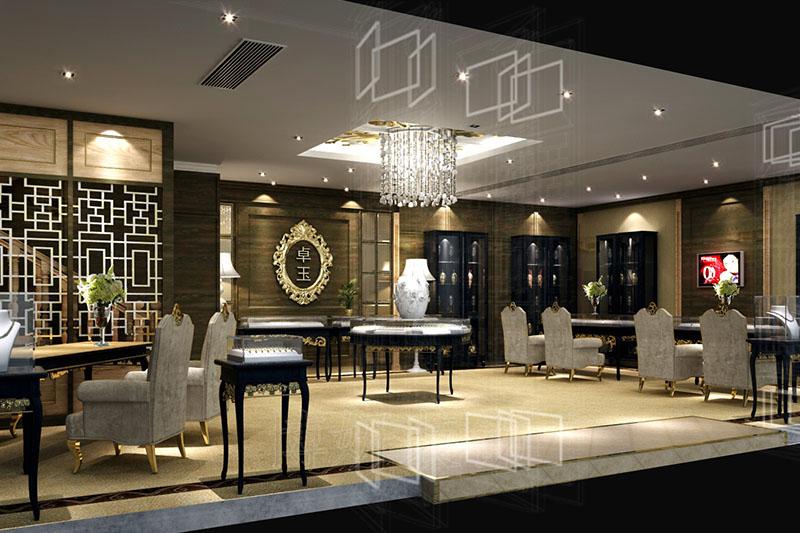 欧式高端豪华黄金珠宝店装修设计 - 装修设计案例